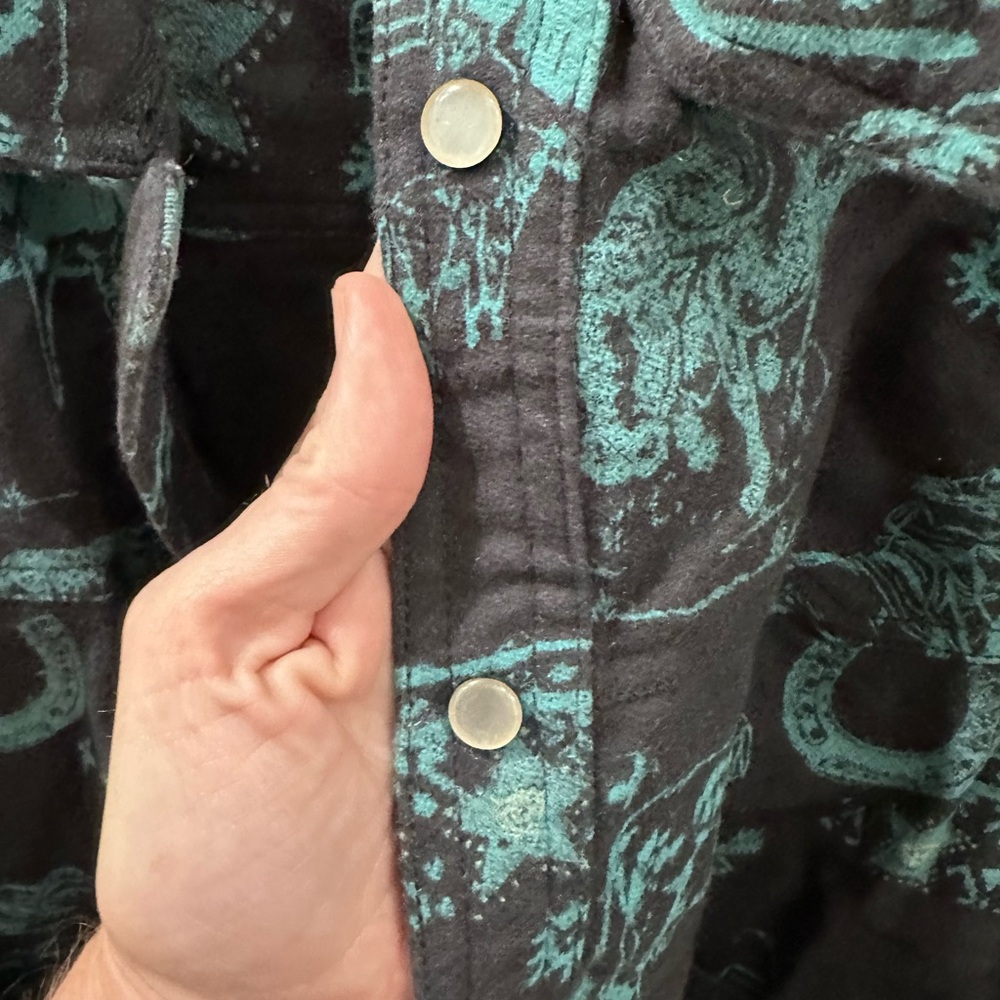 NWT Free People We The Free Calico Flannel Shirt Size S - Picture 10 of 12